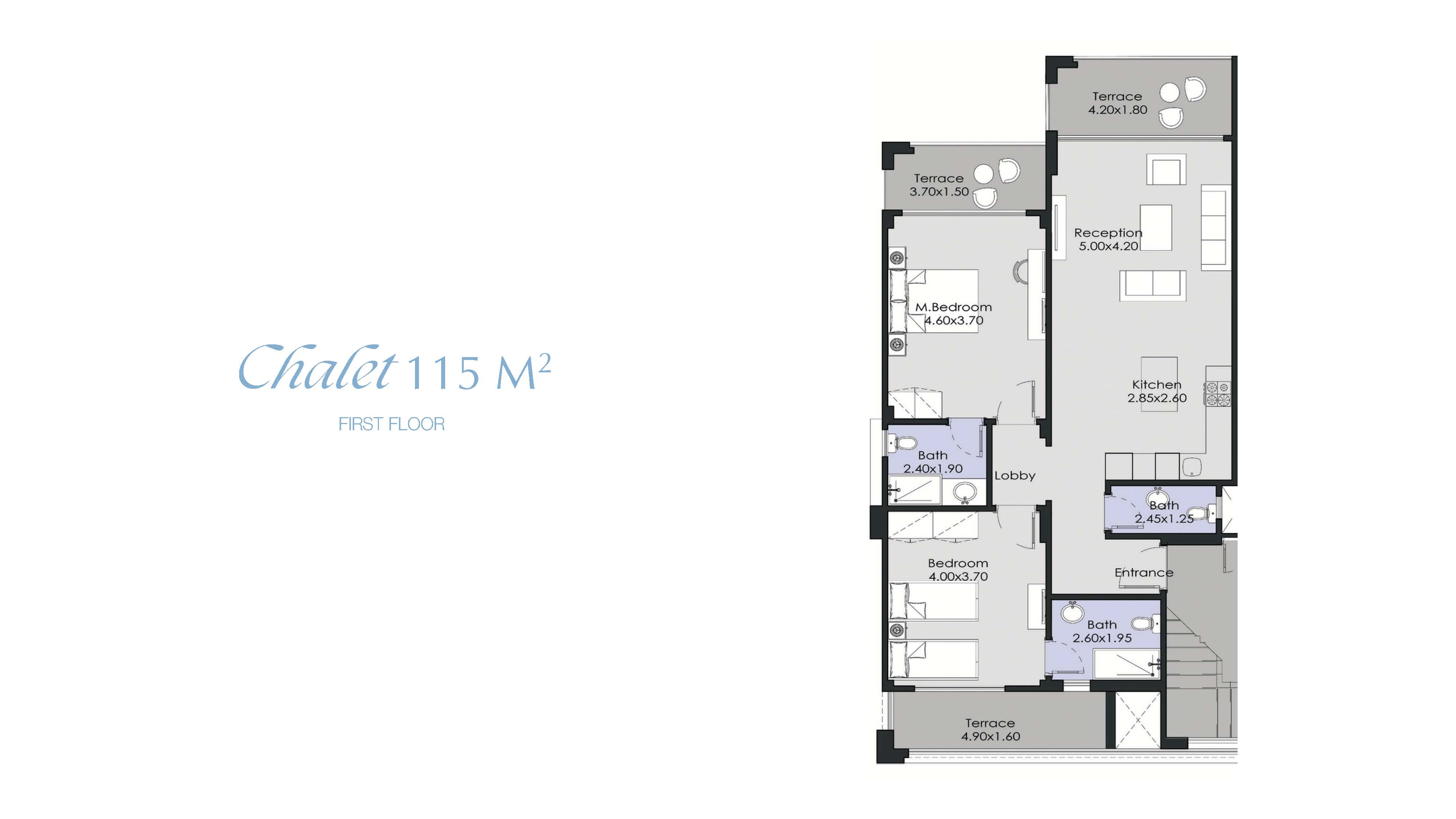 Floor plan for chalet at La Vista Ray