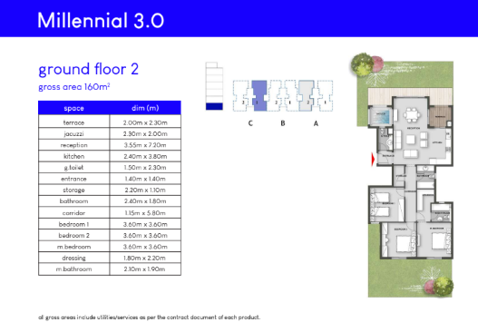 Floor plan for apartment at Mountain View ICity New Cairo