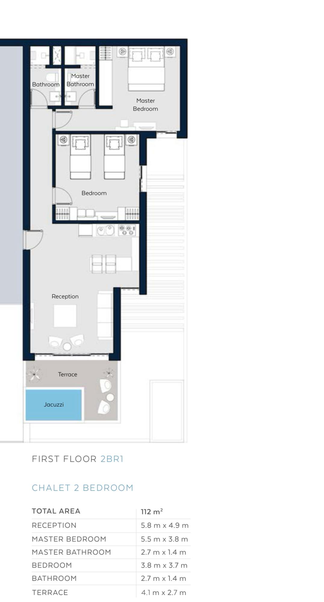 Floor plan for chalet at Il Monte Galala