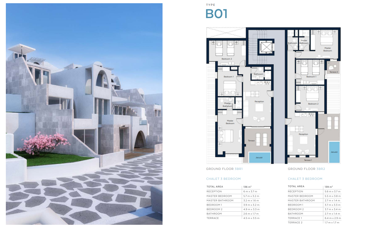 Floor plan for chalet at Il Monte Galala