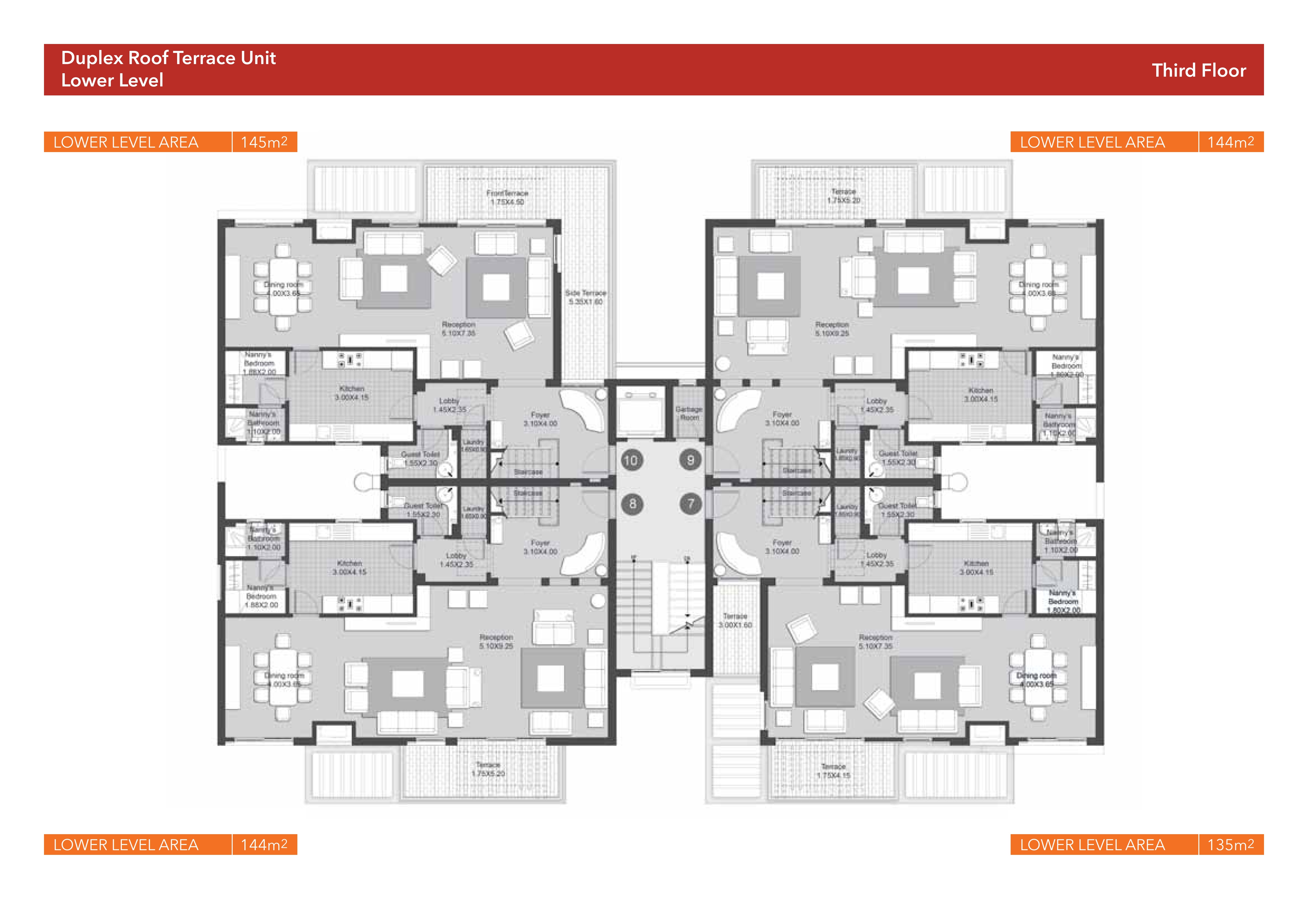 Floor plan for penthouse at Eastown Residence