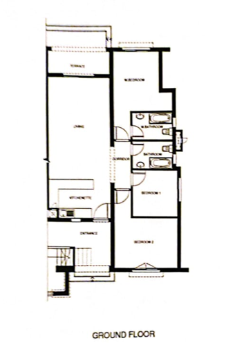 Floor plan for chalet at Mountain View Ras El Hekma