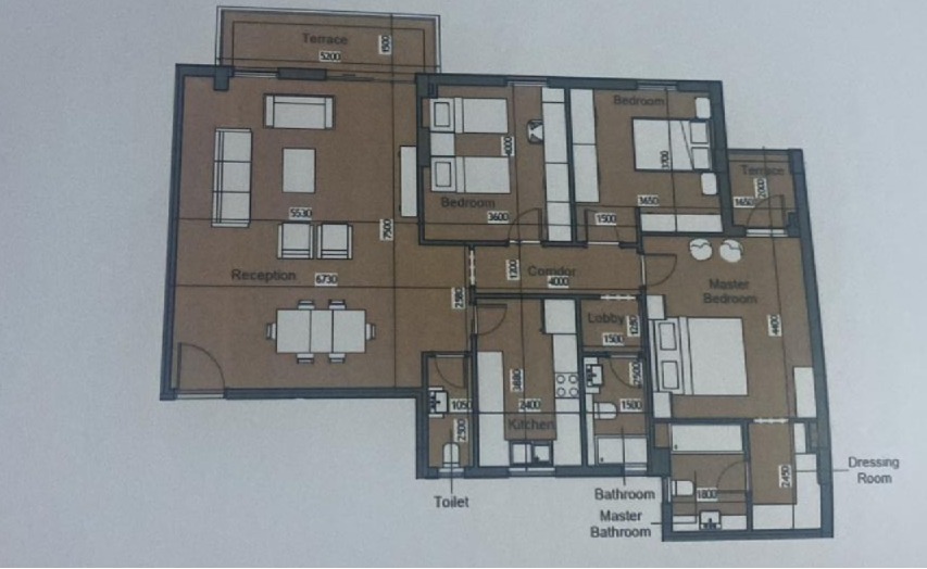 Floor plan for apartment at One33