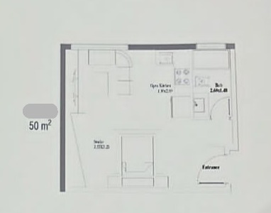 Floor plan for studio at Sky Ramp