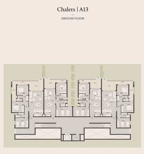 Floor plan for chalet at Carnelia