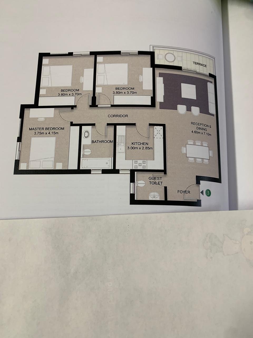 Floor plan for apartment at VYE SODIC
