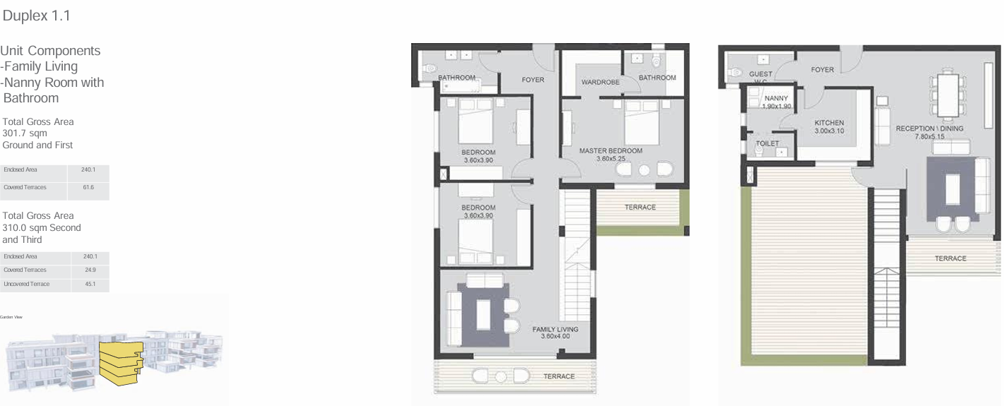 Floor plan for duplex at VYE SODIC