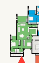 Floor plan for apartment at ZED East