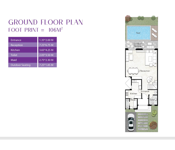 Floor plan for townhouse at IRA