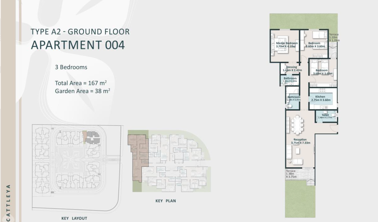 Floor plan for apartment at Cattleya