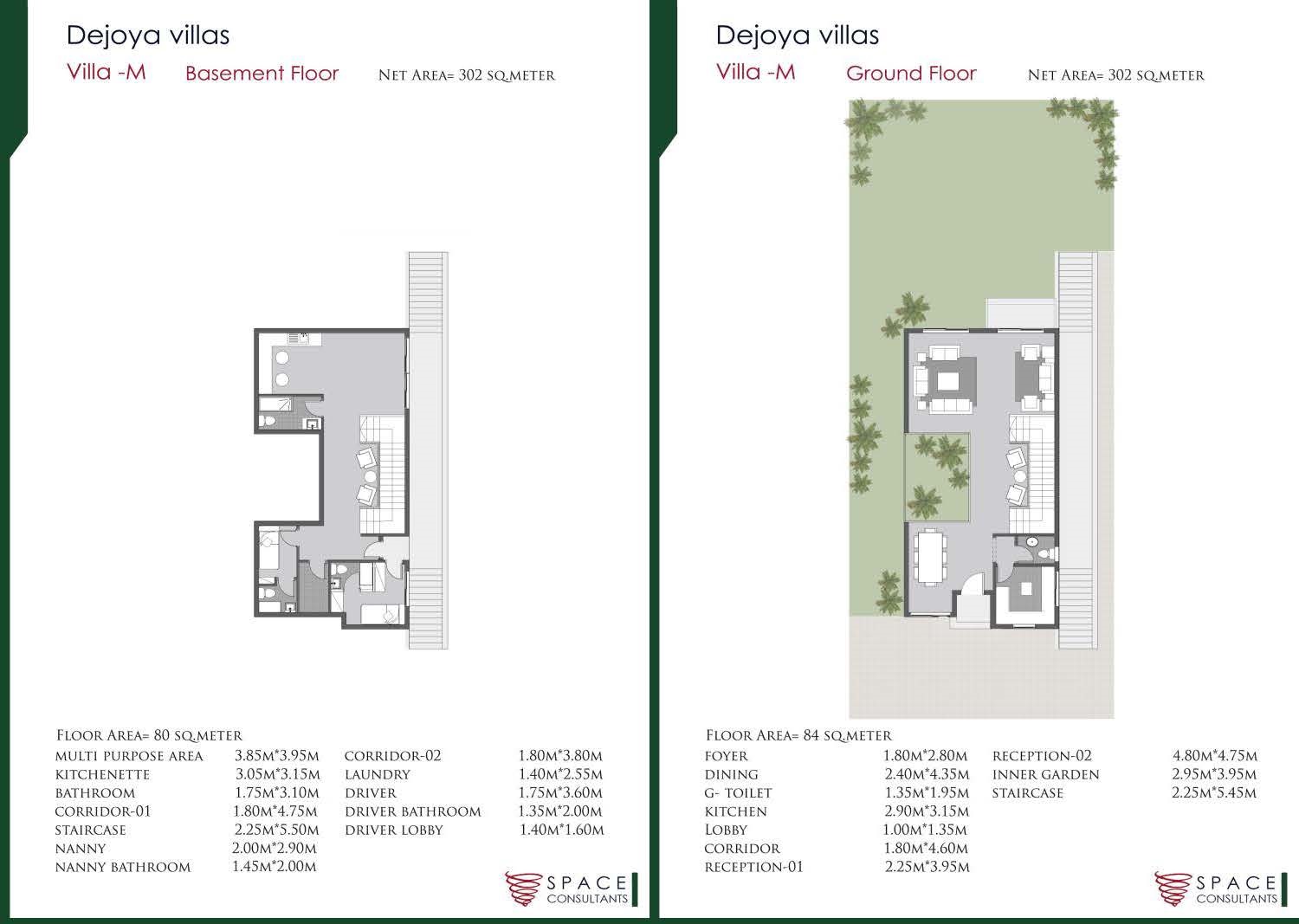 Floor plan for villa at Dejoya Villas