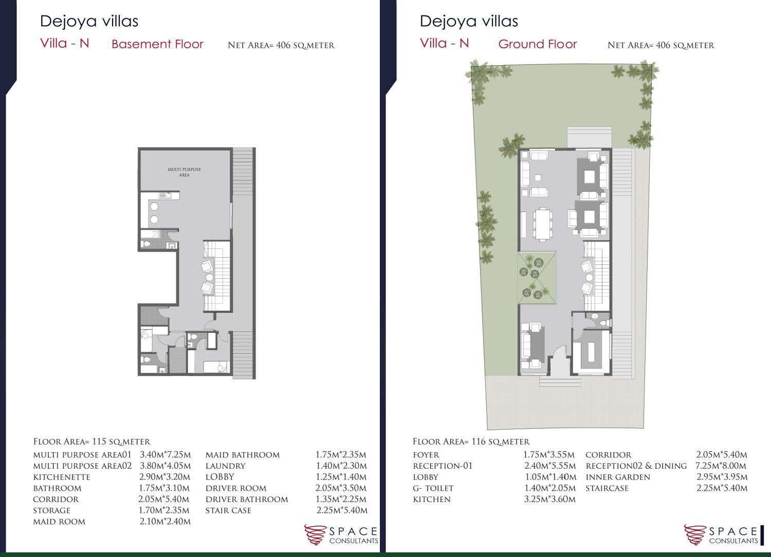 Floor plan for villa at Dejoya Villas