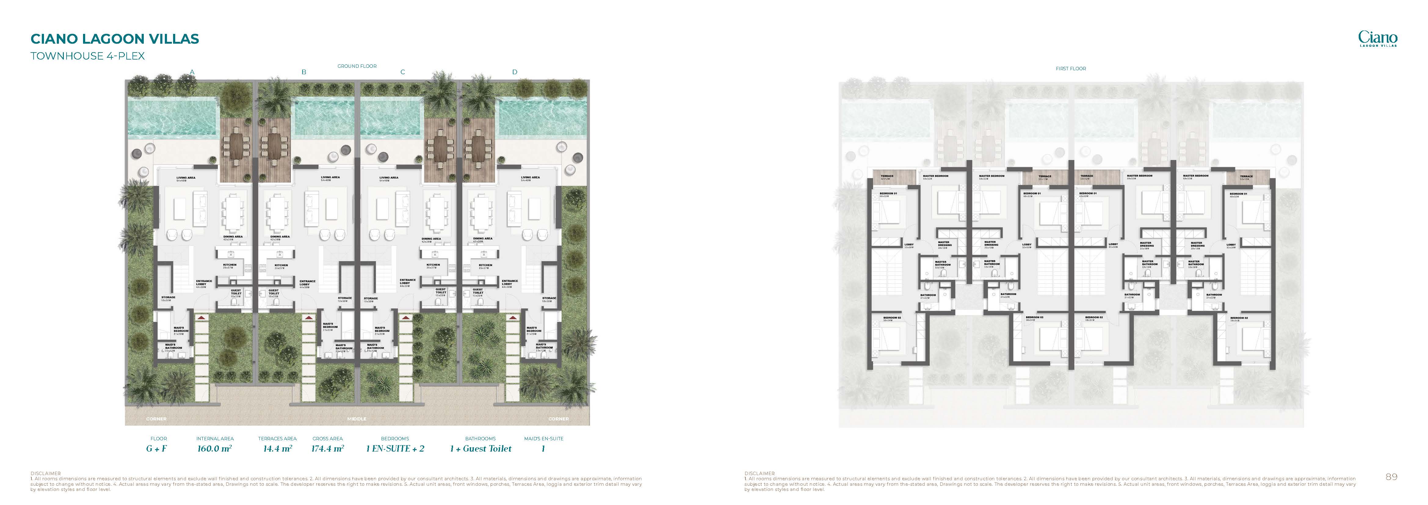 Floor plan for townhouse at Solare