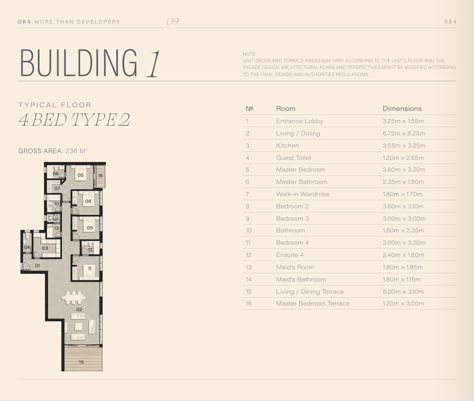 Floor plan for apartment at Park Side Residences