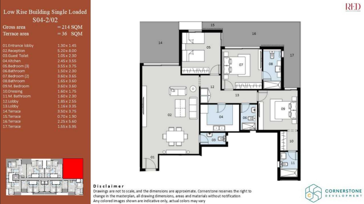Floor plan for apartment at Red