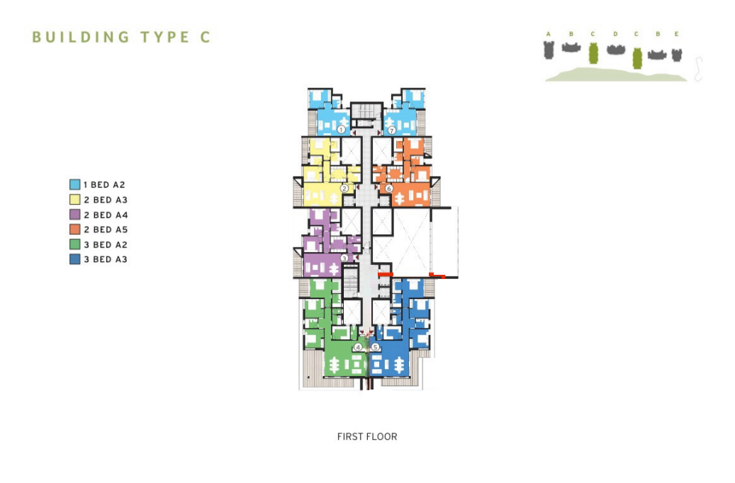 Floor plan for apartment at Park Side Residences