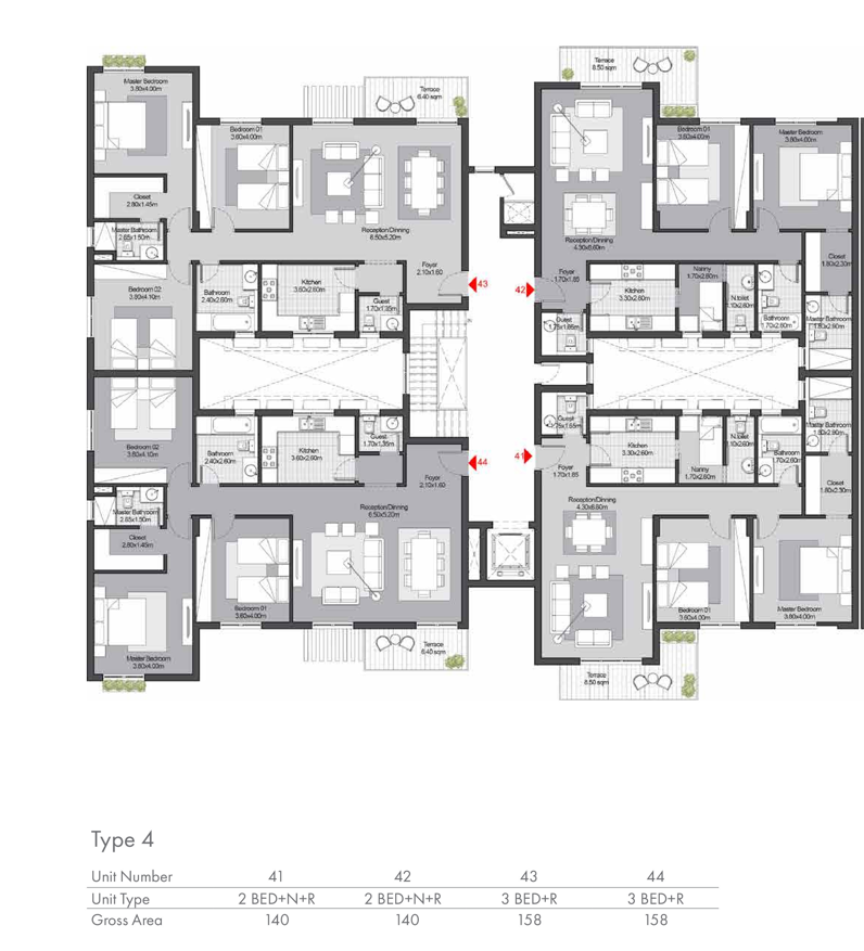 Floor plan for apartment at SODIC East