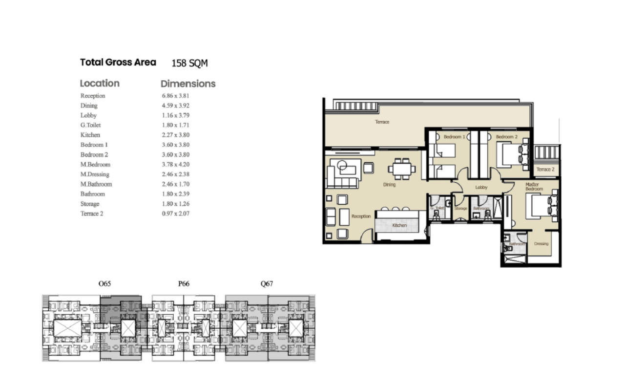 Floor plan for apartment at Azad Views