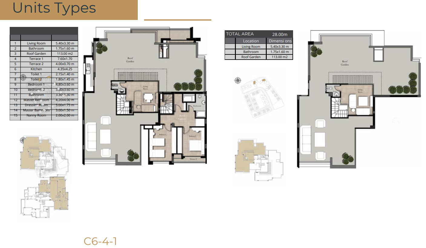 Floor plan for penthouse at AZAD