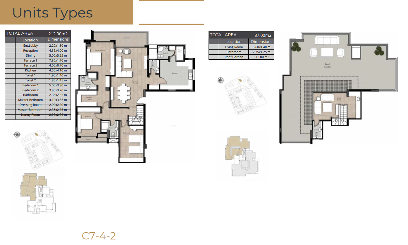 Floor plan for penthouse at AZAD