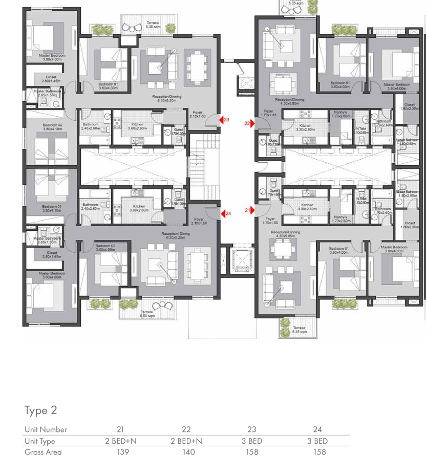 Floor plan for apartment at SODIC East