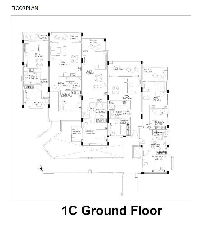 Floor plan for apartment at Soma Breeze