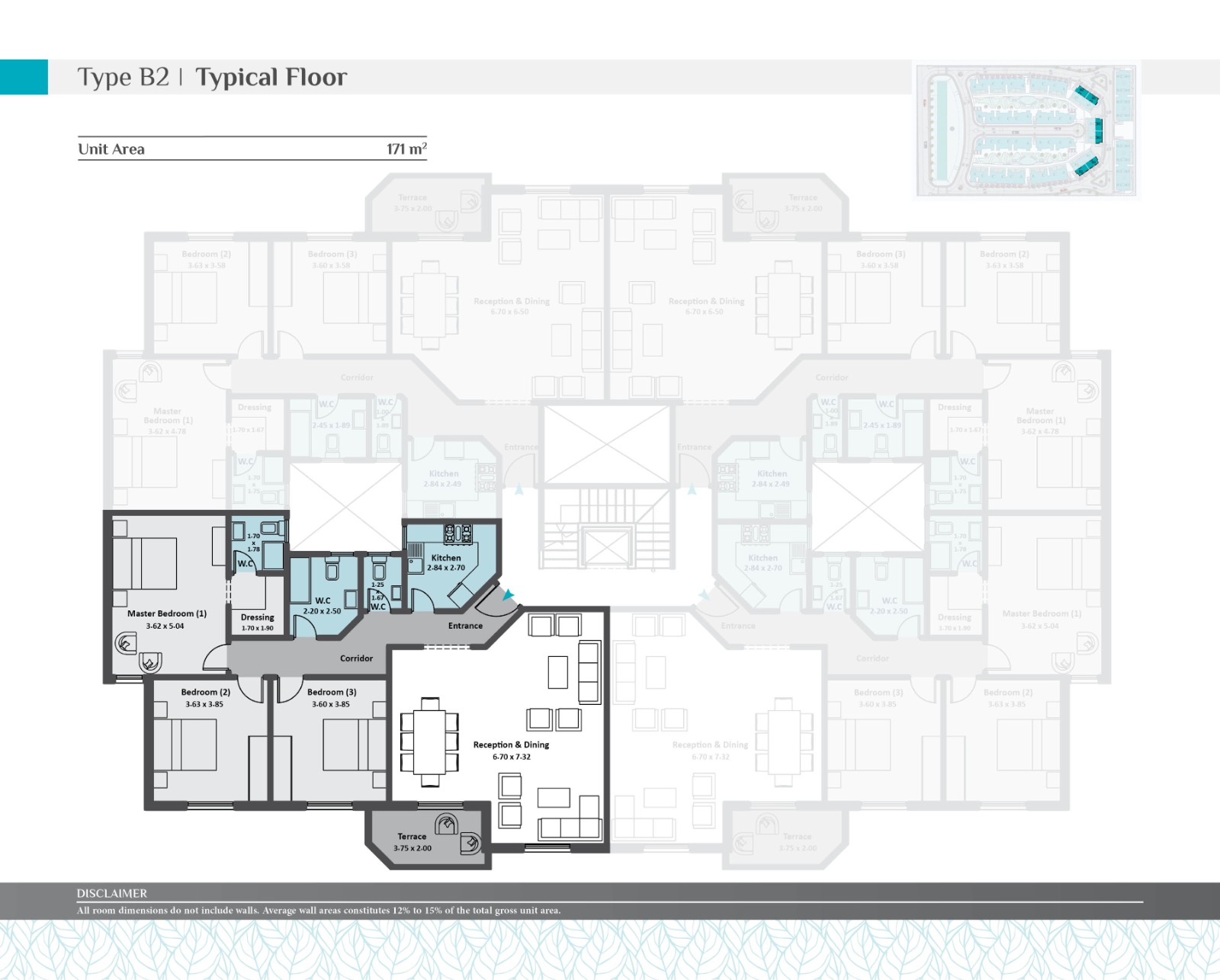 Floor plan for apartment at Rock Vera