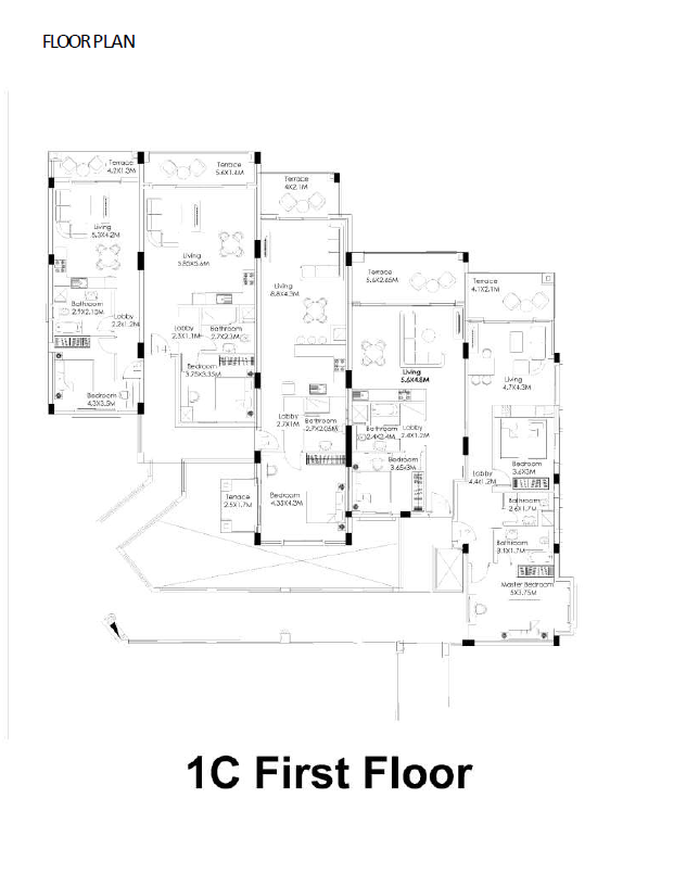 Floor plan for apartment at Soma Breeze