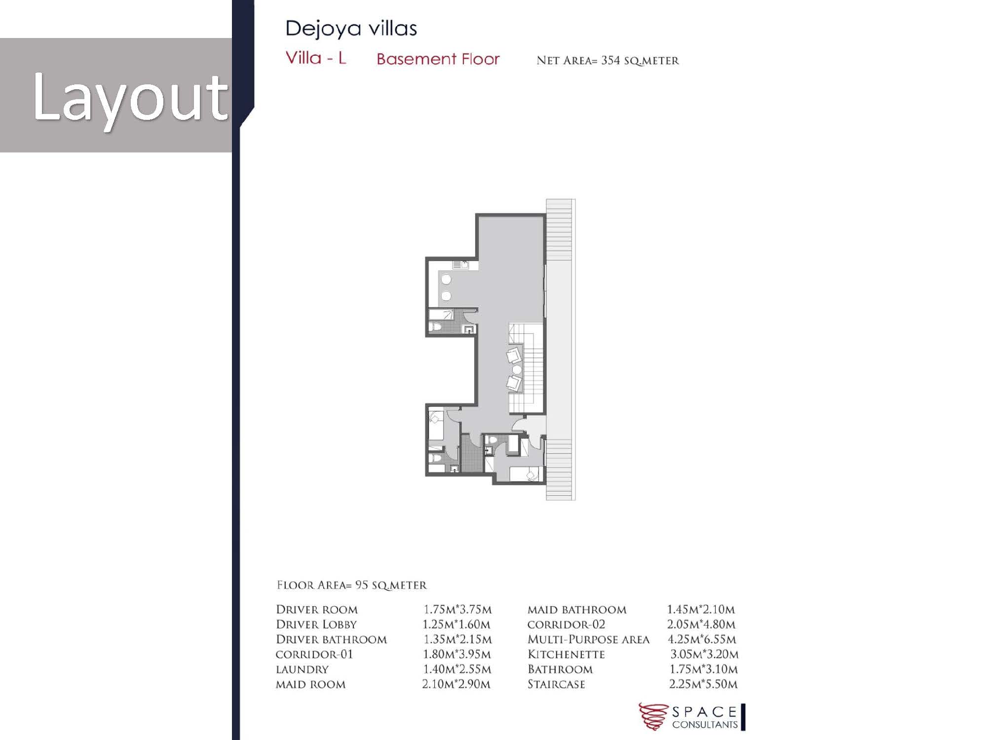 Floor plan for villa at Dejoya Villas