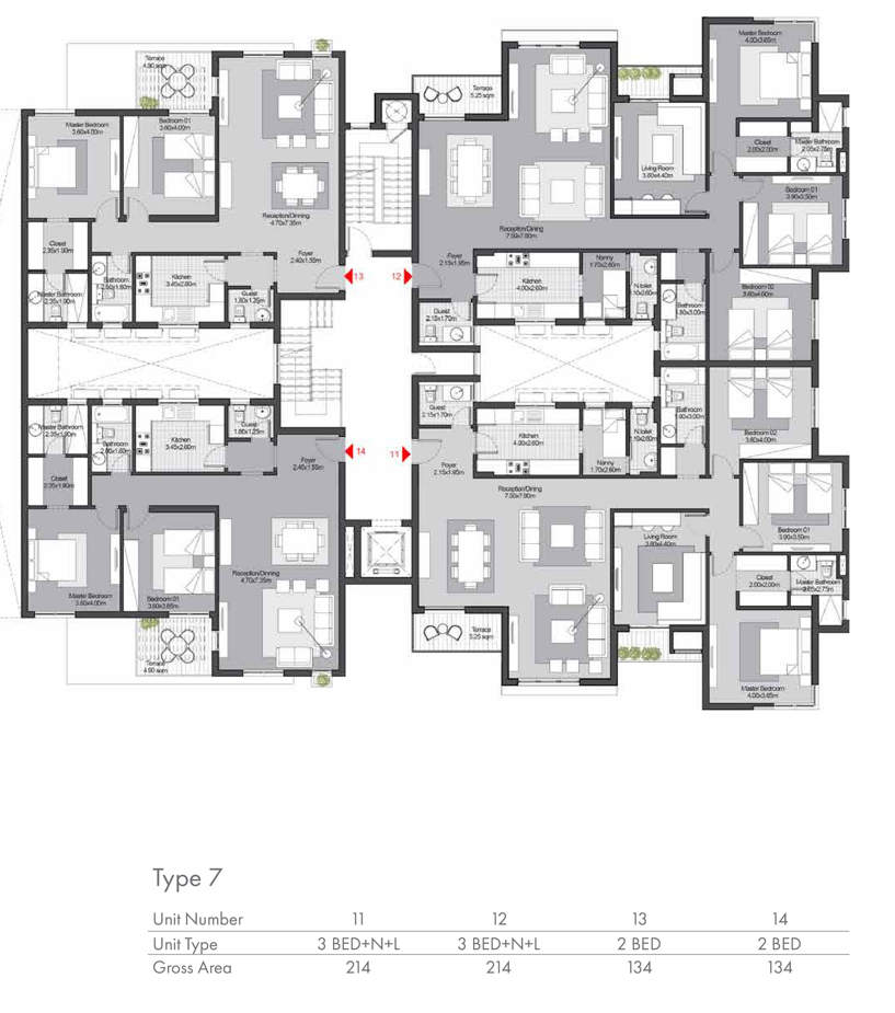 Floor plan for apartment at SODIC East