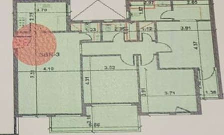 Floor plan for apartment at Bloomfields
