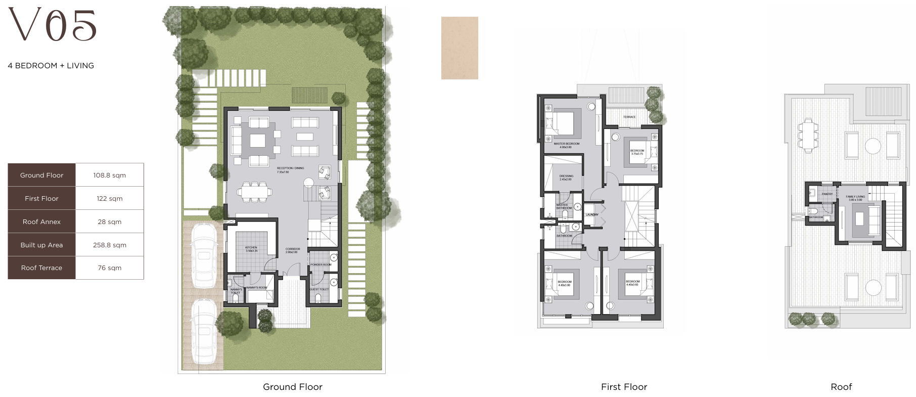 Floor plan for villa at Karmell New Zayed