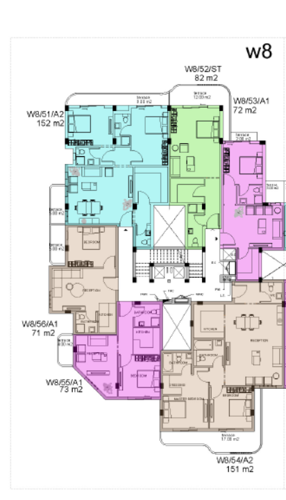 Floor plan for apartment at White Residence