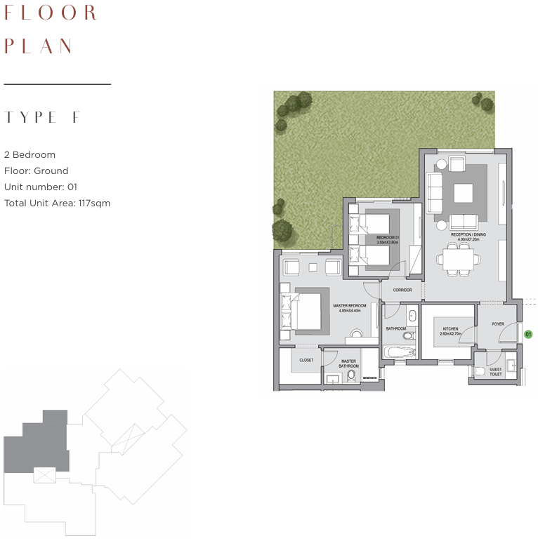Floor plan for apartment at The Estates Residence