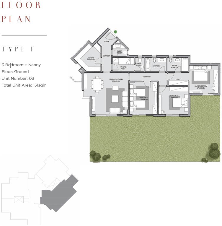 Floor plan for apartment at The Estates Residence