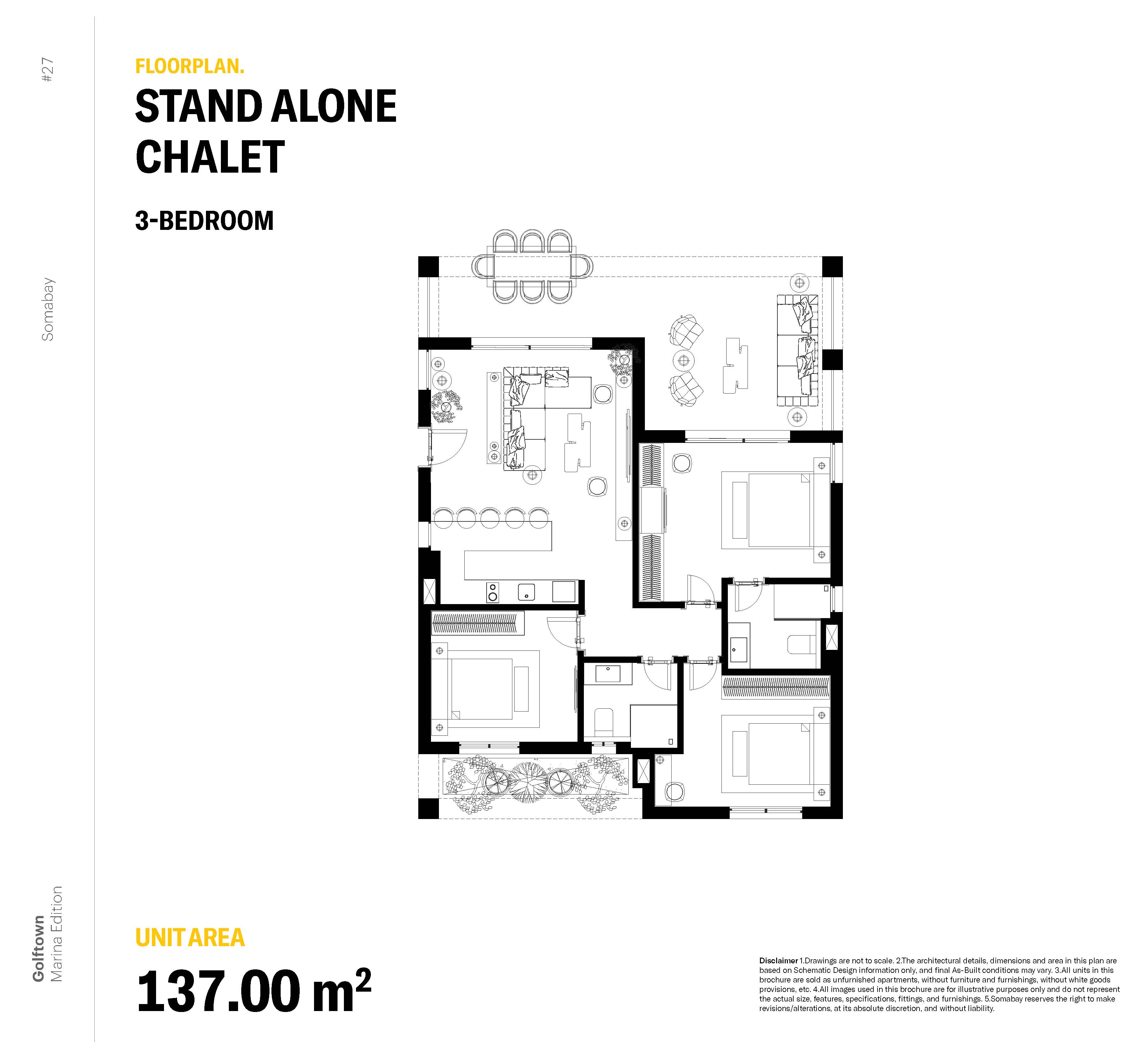 Floor plan for villa at Soma Bay Golf Town - Marina Edition