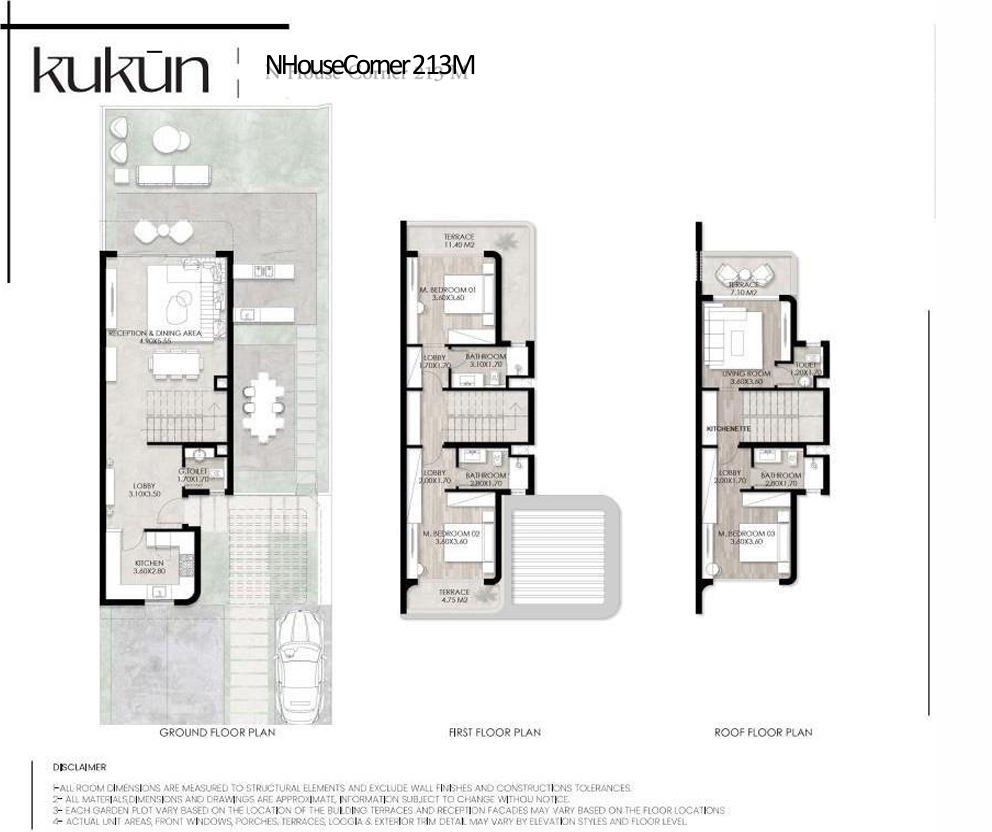 Floor plan for townhouse at Kukun