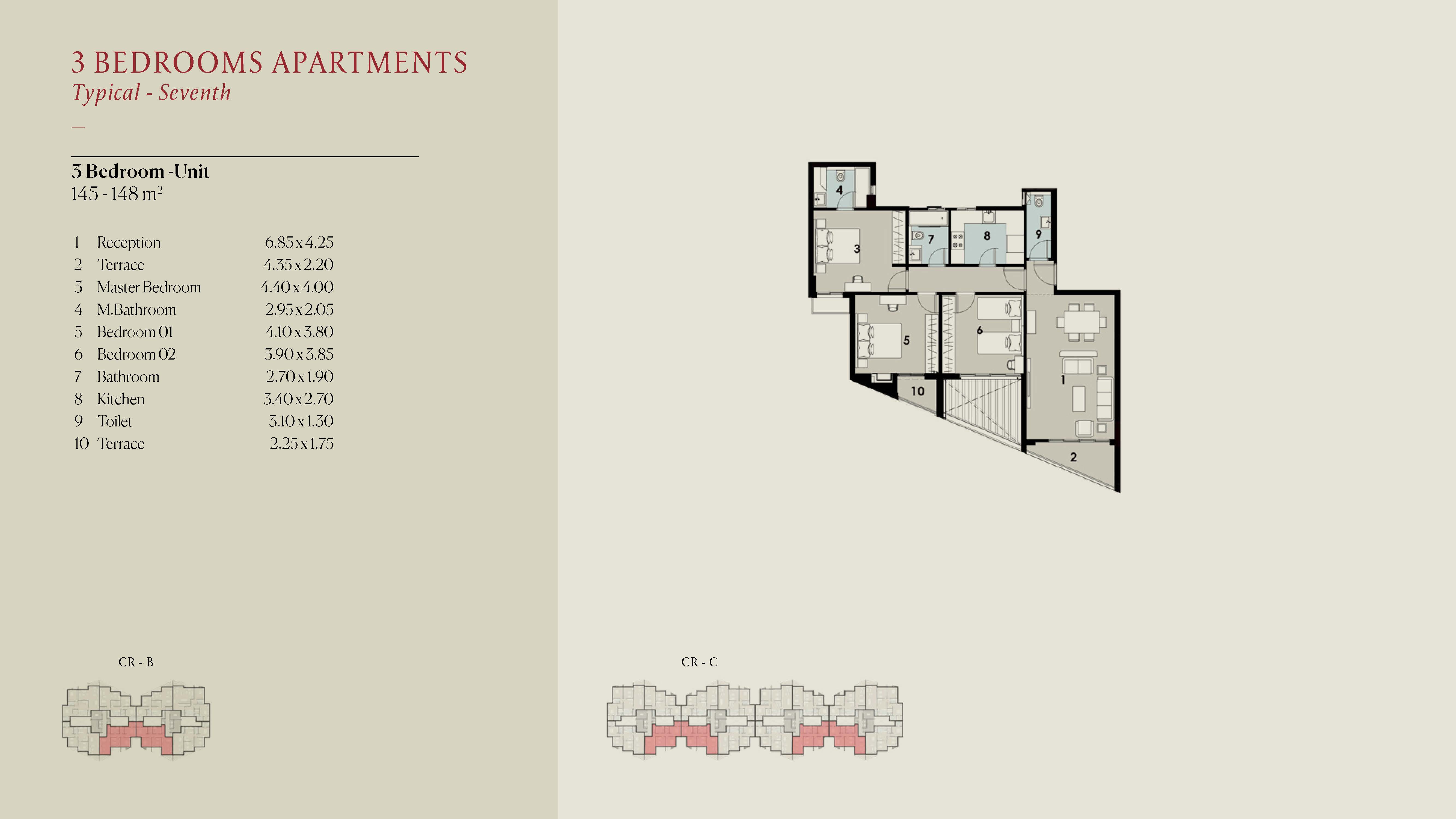 Floor plan for apartment at The Brooks