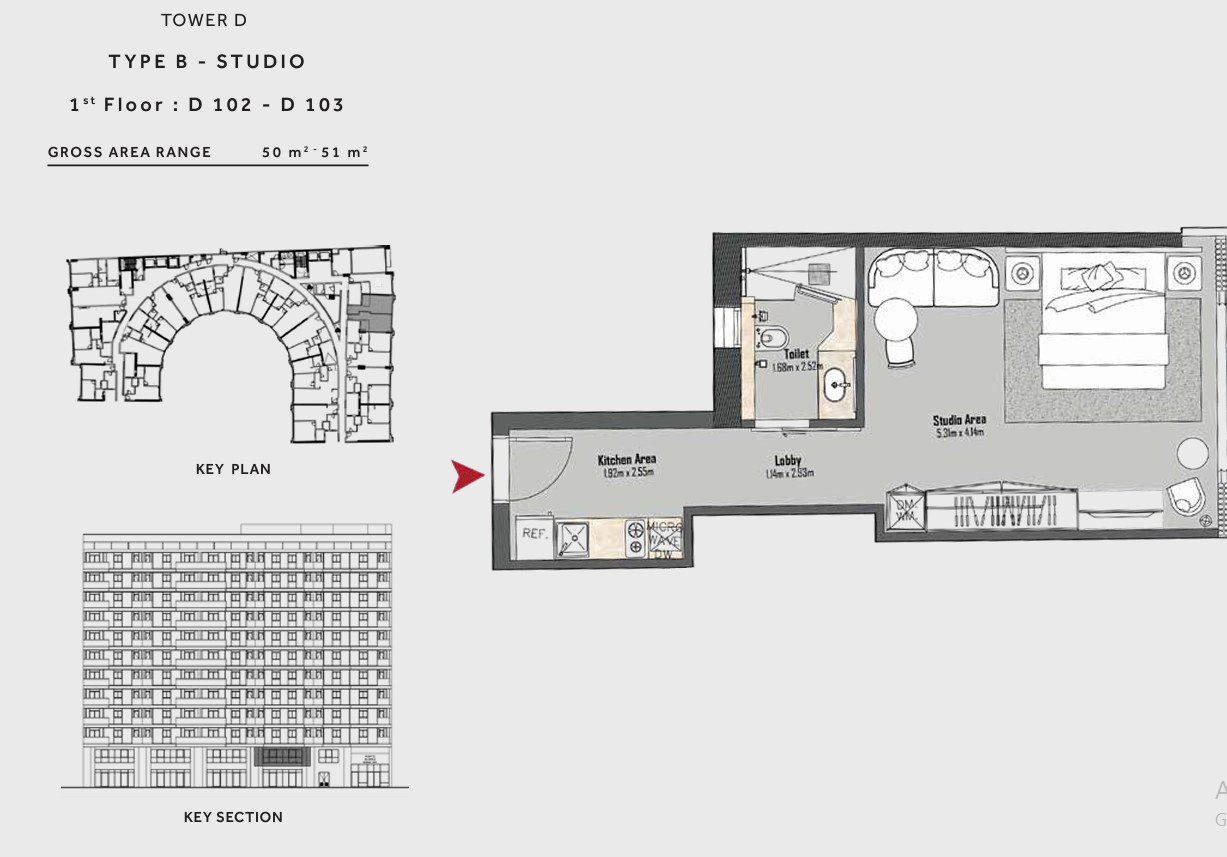 Floor plan for apartment at Marriott Residences Heliopolis