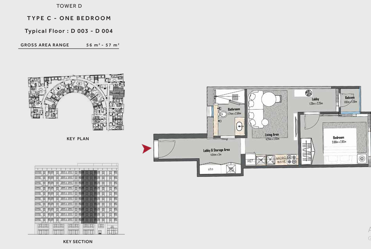 Floor plan for apartment at Marriott Residences Heliopolis