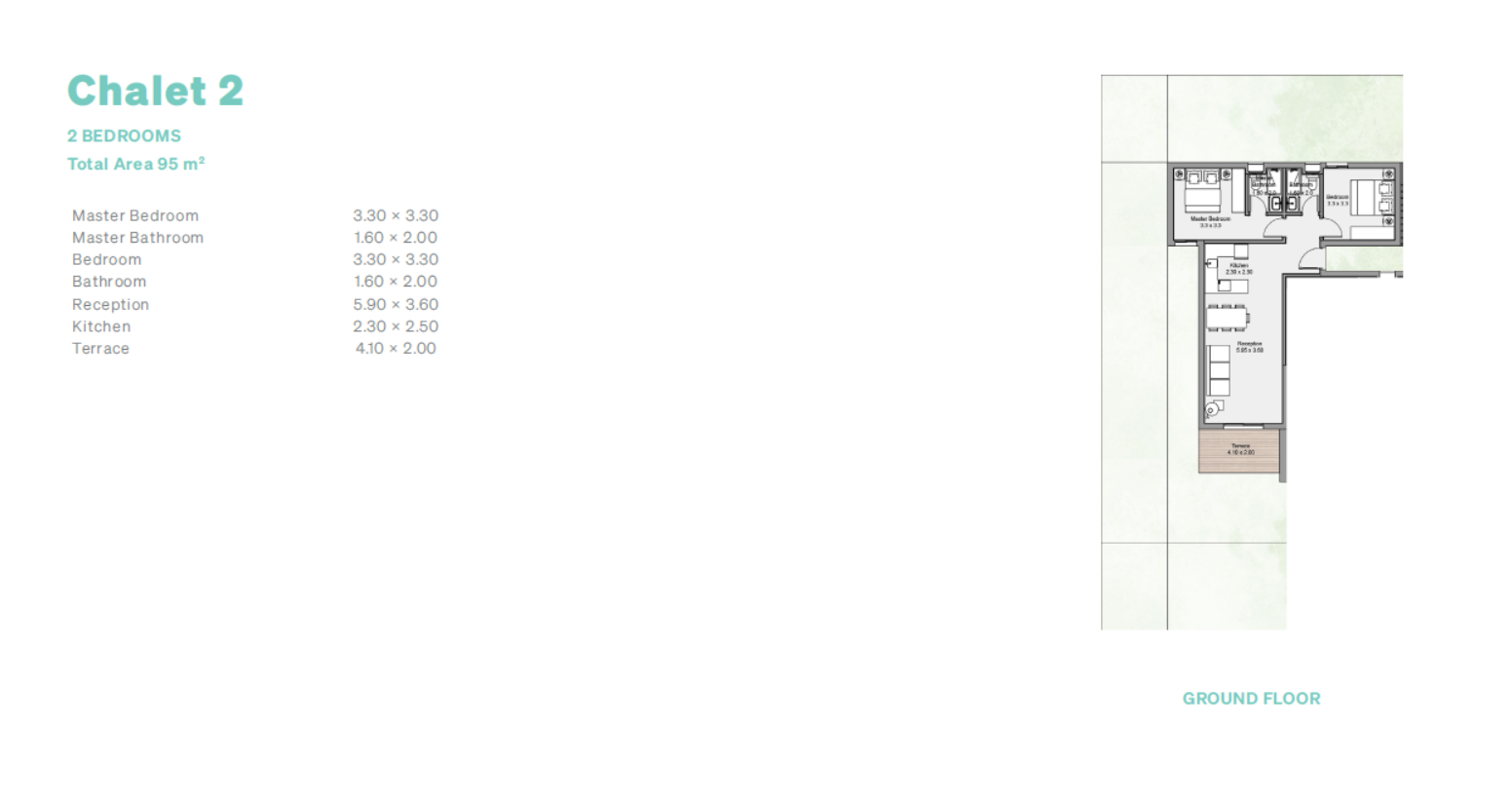 Floor plan for chalet at Salt