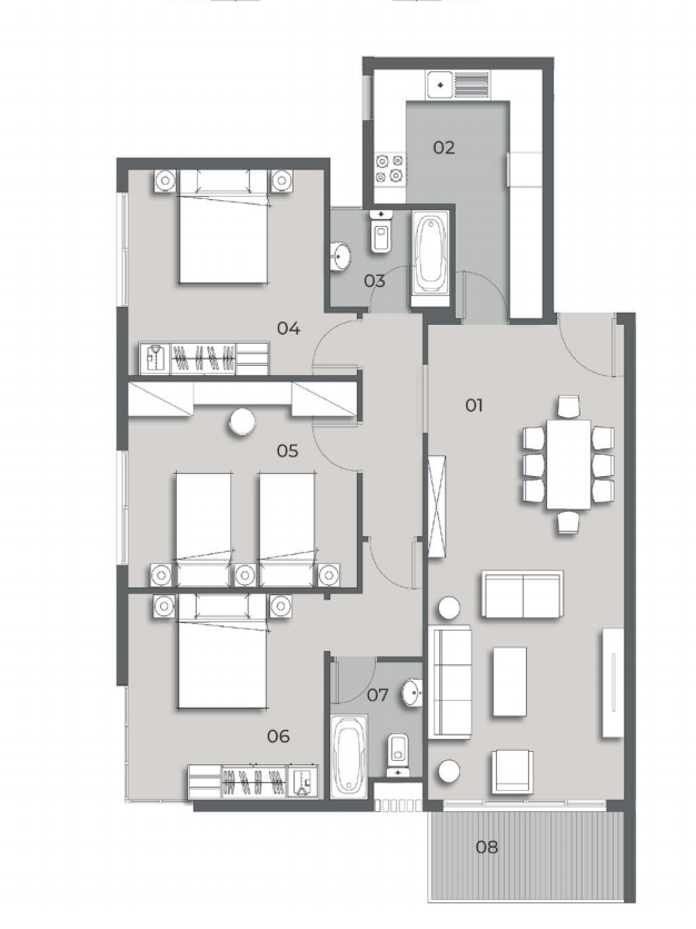 Floor plan for apartment at Il Bosco City