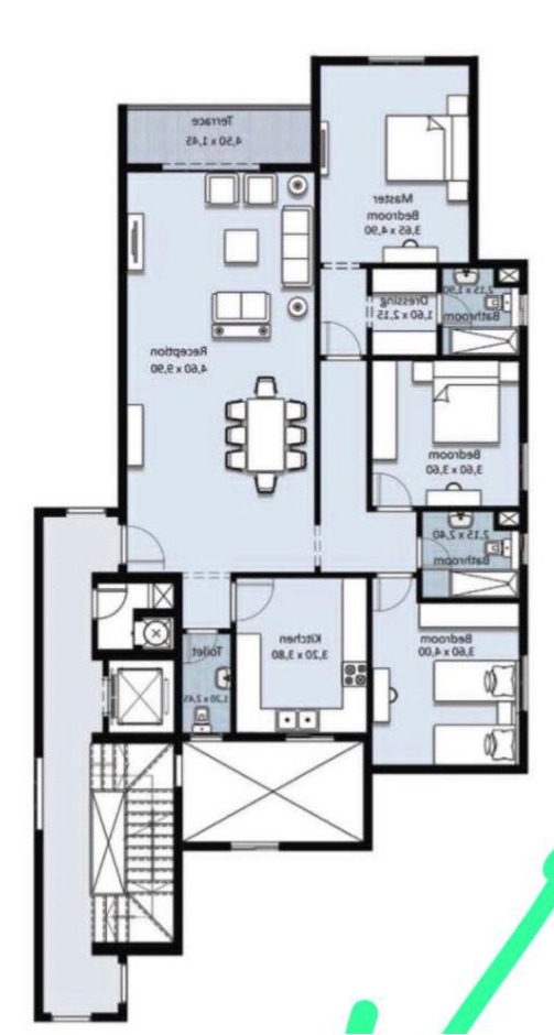 Floor plan for apartment at Fifth Square Al Marasem