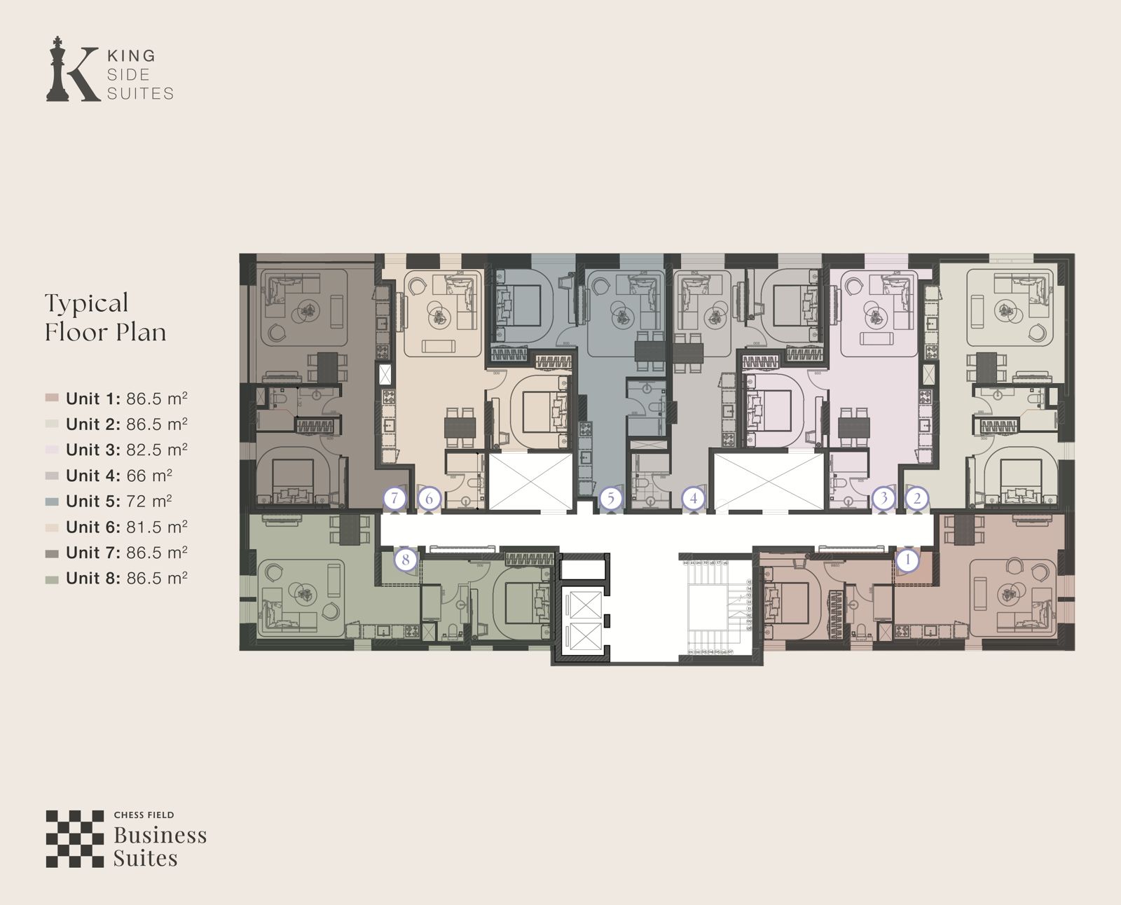 Floor plan for apartment at Business Suites New Cairo