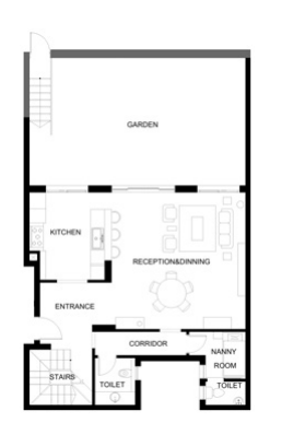 Floor plan for villa at Trio