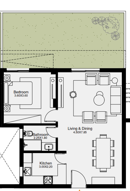 Floor plan for apartment at O West Orascom