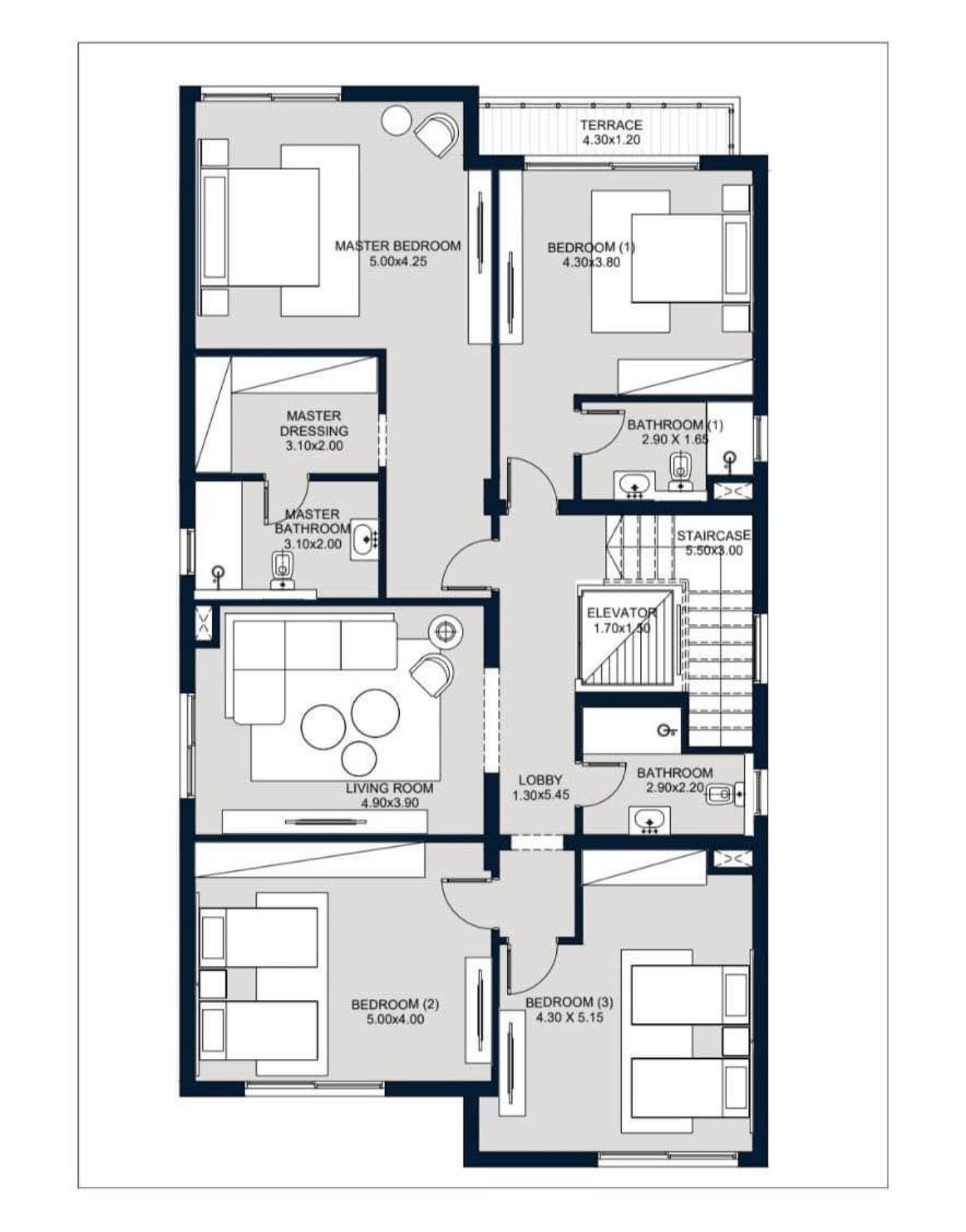 Floor plan for villa at HAPTown