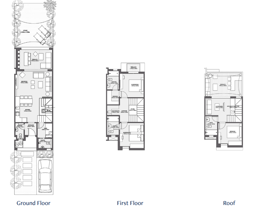 Floor plan for townhouse at LVLS Mountain View