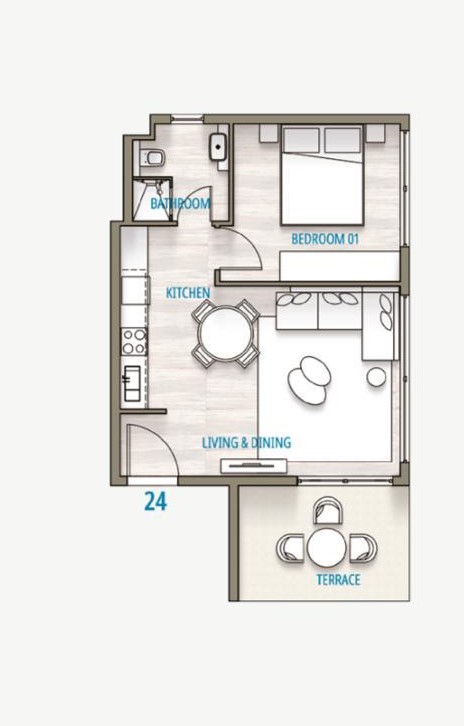 Floor plan for chalet at Southmed