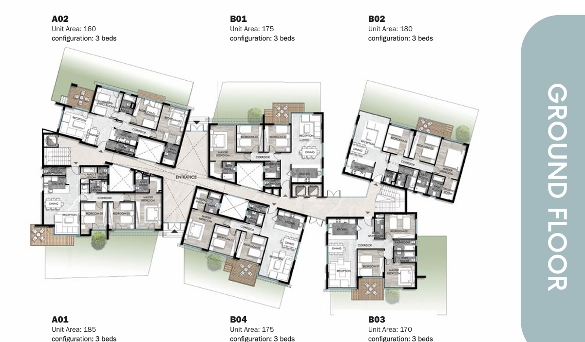 Floor plan for apartment at Leaves
